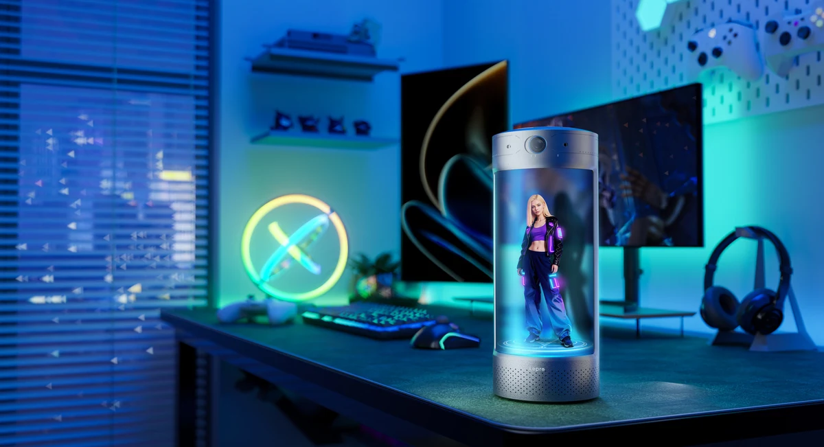 Lepro Ami — companion de IA con pantalla OLED curva de 8,01 pulgadas, presentado en CES 2026